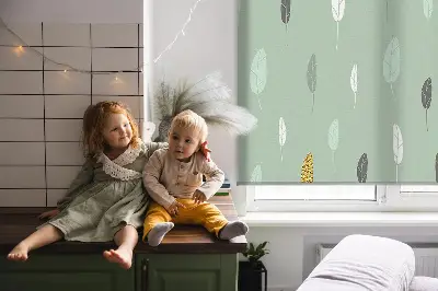 Fensterrollo für den Innenbereich mit Motiv bunter Bäume