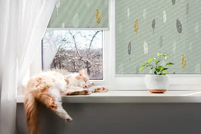 Fensterrollo für den Innenbereich mit Motiv bunter Bäume