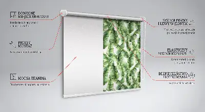 Fensterrollo für den Innenbereich mit Blättermotiv
