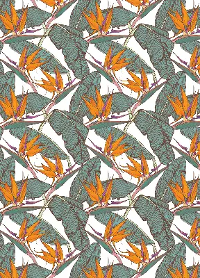 Fensterrollo innen mit Blüten und Blättern Design