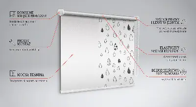 Rollo Fenster in der Ausführung Tropfen