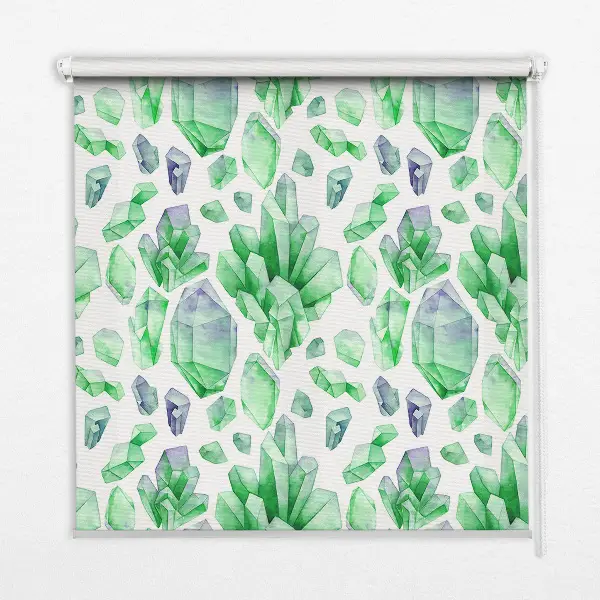 Fensterrollo für den Innenbereich in der Farbe Grüne Kristalle