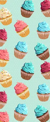 Fensterrollo mit Cupcakes Motiv