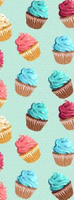 Fensterrollo mit Cupcakes Motiv
