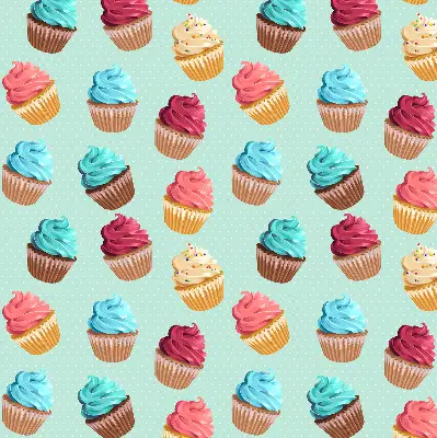 Fensterrollo mit Cupcakes Motiv