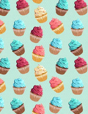 Fensterrollo mit Cupcakes Motiv