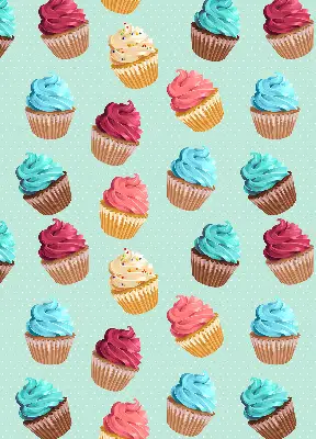 Fensterrollo mit Cupcakes Motiv