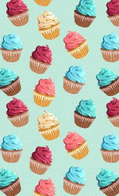 Fensterrollo mit Cupcakes Motiv