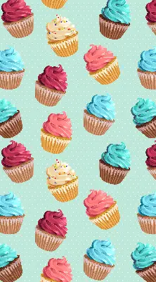 Fensterrollo mit Cupcakes Motiv