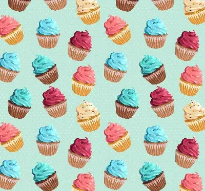 Fensterrollo mit Cupcakes Motiv