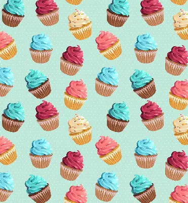 Fensterrollo mit Cupcakes Motiv