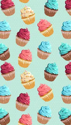 Fensterrollo mit Cupcakes Motiv