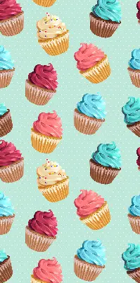 Fensterrollo mit Cupcakes Motiv