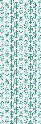Rollo mit blauem Blattmotiv