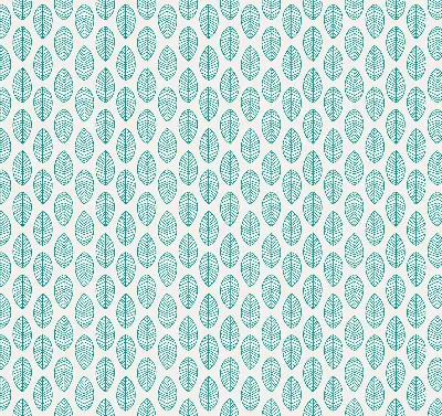 Rollo mit blauem Blattmotiv