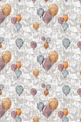 Fensterrollo mit Ballonmotiv