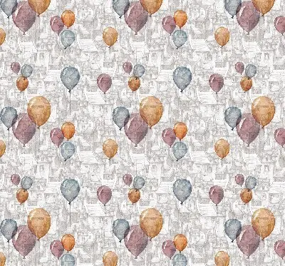 Fensterrollo mit Ballonmotiv