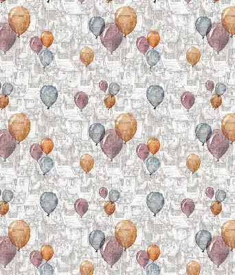 Fensterrollo mit Ballonmotiv