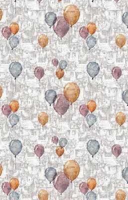 Fensterrollo mit Ballonmotiv