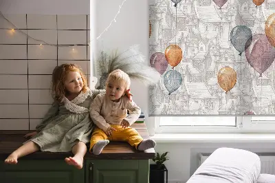 Fensterrollo mit Ballonmotiv