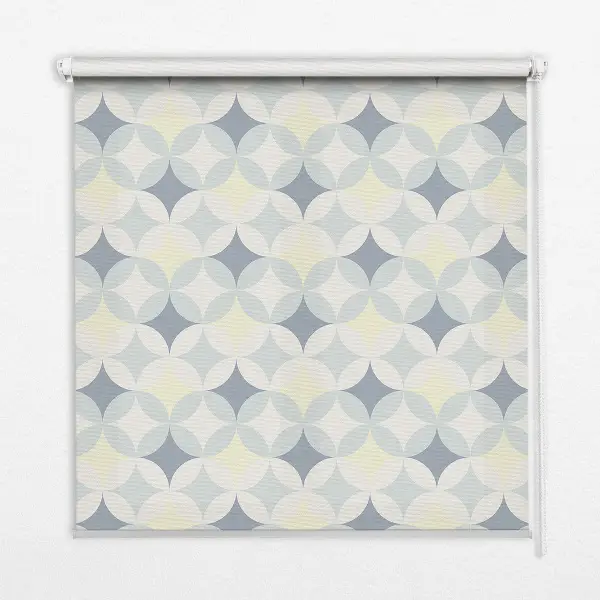Fensterrollo für den Innenbereich mit buntem Sternenmotiv