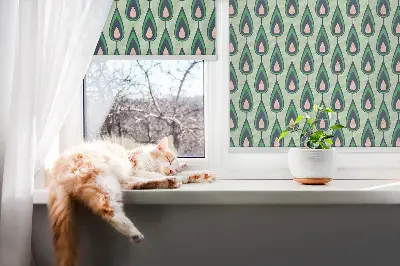 Rollo Fenster mit Motiv einer gezeichneten Avocado