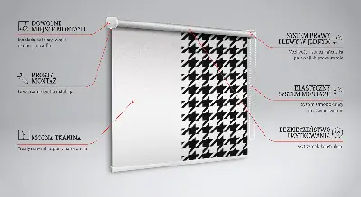 Fensterrollo mit geometrischem Muster