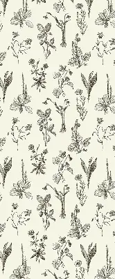 Fensterrollo mit Motiv gezeichnete Blumen