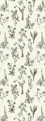Fensterrollo mit Motiv gezeichnete Blumen