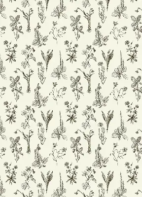 Fensterrollo mit Motiv gezeichnete Blumen