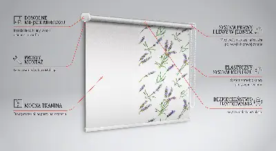 Fensterrollo für den Innenbereich im Design Lavendel