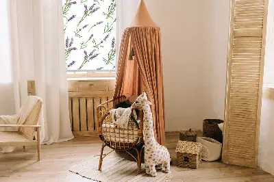 Fensterrollo für den Innenbereich im Design Lavendel