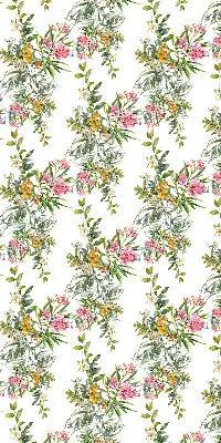 Fensterrollo für den Innenbereich mit Blumenmotiv