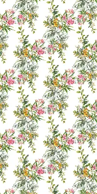Fensterrollo für den Innenbereich mit Blumenmotiv