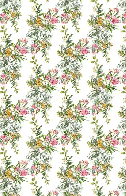 Fensterrollo für den Innenbereich mit Blumenmotiv