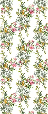 Fensterrollo für den Innenbereich mit Blumenmotiv