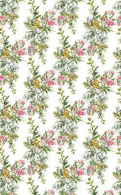 Fensterrollo für den Innenbereich mit Blumenmotiv