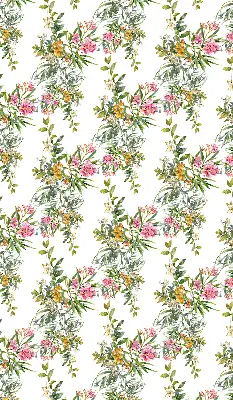 Fensterrollo für den Innenbereich mit Blumenmotiv