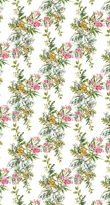 Fensterrollo für den Innenbereich mit Blumenmotiv