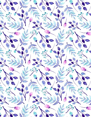 Fensterrollo mit blauem Blumenmuster