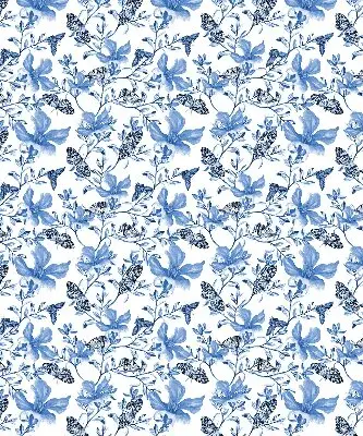 Fensterrollo innen mit blauem Schmetterlingsmotiv