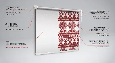 Fensterrollo mit braunem Muster