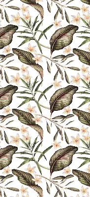 Fensterrollo mit Blumen- und Stielen-Motiv