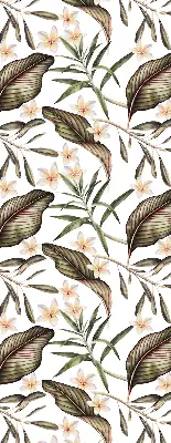Fensterrollo mit Blumen- und Stielen-Motiv