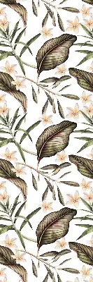 Fensterrollo mit Blumen- und Stielen-Motiv