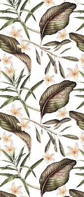 Fensterrollo mit Blumen- und Stielen-Motiv