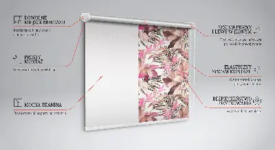 Fensterrollo mit Motiv blühender Rosen