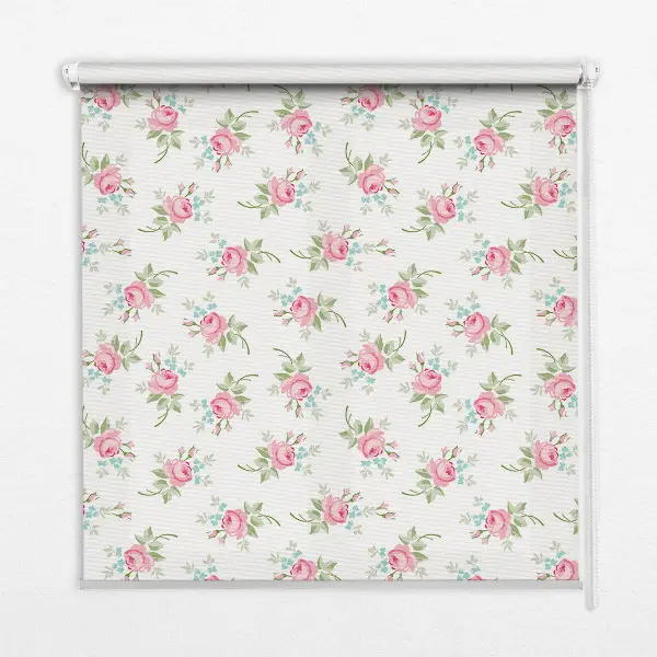 Fensterrollo für den Innenbereich mit Rosenmotiv