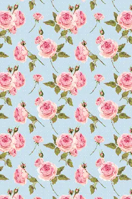 Rollo mit Rosen Motiv