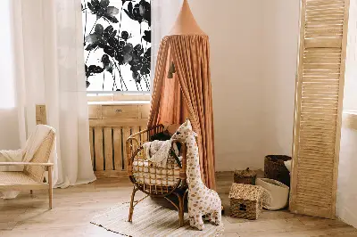 Rollo mit schwarzem Blütenmuster
